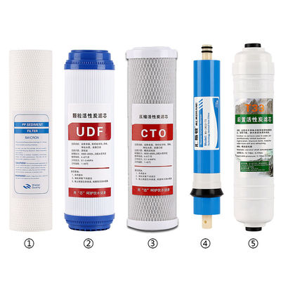 6 StagePP UDF CTO RO T33 Filtro para vedação NBR Shell de coco Bloco de carbono ativado