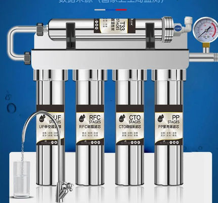 Otimize sua água com o purificador de água de aço inoxidável de 5 etapas e o filtro de resina RFC