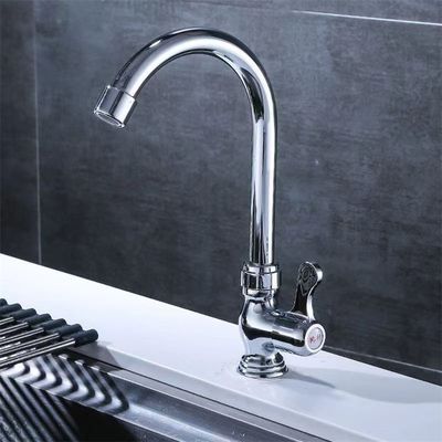 304 de aço inoxidável torneira de lavatório de cozinha única frio universal giratório torneira quente e frio