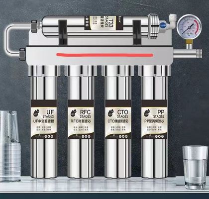 Aplicativo controlado 304 Inoxidável 5 estágios PP CTO RFC UF T33 Purificador de água de aço inoxidável