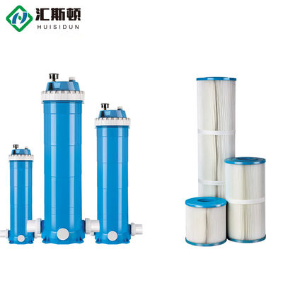 PP Azul branco 10*4,5 polegadas Sistema de filtro de cartuchos de piscina de alto fluxo acima do solo