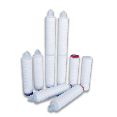 Cartucho de filtro de água de membrana plissada de PTFE de 10 polegadas e 0,1 microns para tratamento biológico
