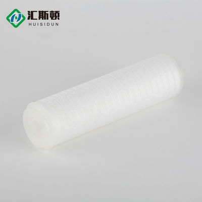Cartucho de filtro de água de membrana plissada de PTFE de 10 polegadas e 0,1 microns para tratamento biológico