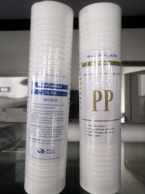 Elementos de filtragem de sedimentos de PP de 10 * 2,5 polegadas para equipamento de purificação de água doméstica