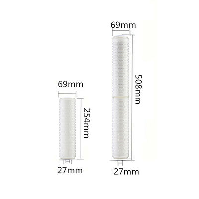 0.22 Cartucho de filtro de membrana de PTFE hidrofóbico de micrões para líquidos de forte causticidade