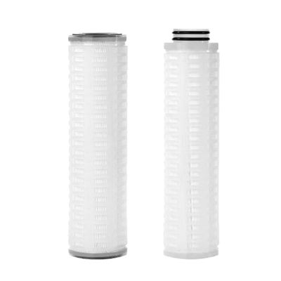 Filtro de álcool 10 polegadas PES cartuchos de filtro plissados para filtragem de alimentos e bebidas