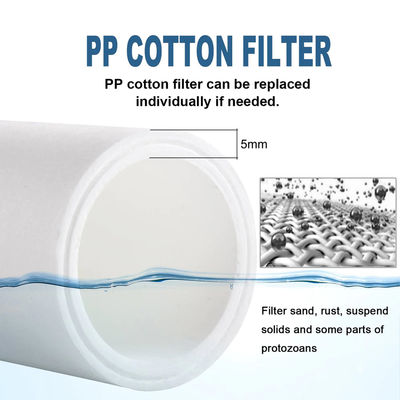 Cartucho de filtro de polipropileno de 10 polegadas para solução de purificação de água doméstica