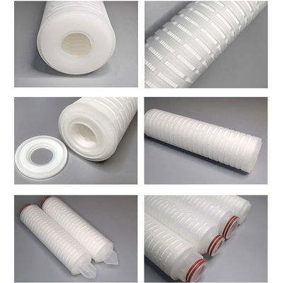 Filtro de cartucho de polipropileno plissado de 20 polegadas 1 micron 5 microns para processamento de alimentos e bebidas