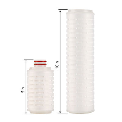 0.22 Cartucho de filtro micro-plissado hidrofóbico de micrões para microfiltro de bebidas de cerveja