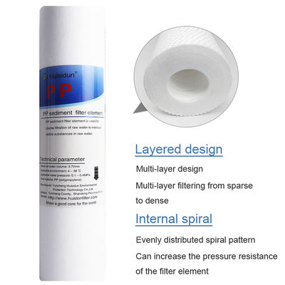 10/20 polegadas 1/5 Microns PP Melt Blown Filter Cartucho de Água para Purificação de Água em Casa