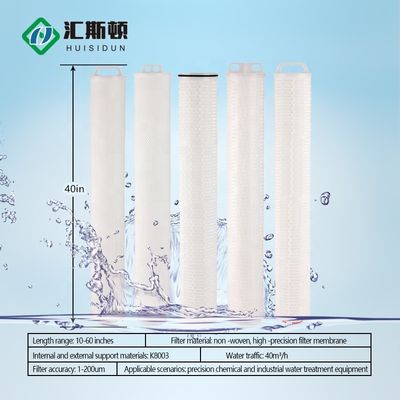 Cartucho de filtro de fluxo absoluto de alta capacidade para filtragem industrial de bebidas