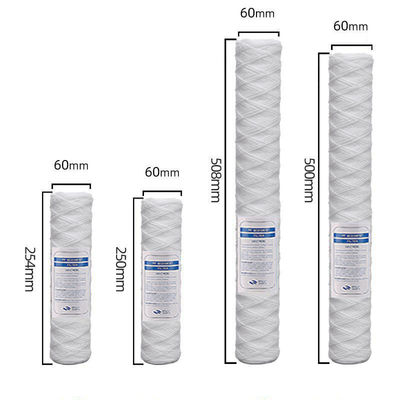 Filtro de sedimentos de feridas de fibras de membrana de polipropileno de 10 microns para filtro de líquido de água