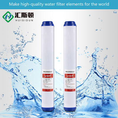 Cartucho de filtro de carbono ativado granular UDF de 20 * 2,5 polegadas para pressão de água ideal