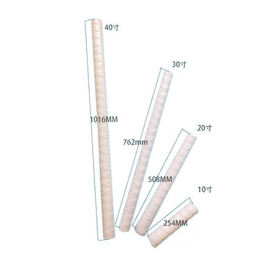 10 20 30 40 polegadas 1 5 10 20 50 100 Micron String Wound PP Yarn Filter Cartucho Para Pré-Tratamento RO