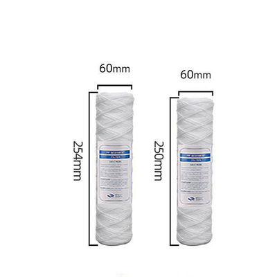 0.68 kg 40 * 2,5 polegadas PP Filtro de segurança frontal de algodão Fibra de vidro de nylon Espiral Filtro de ferida elemento