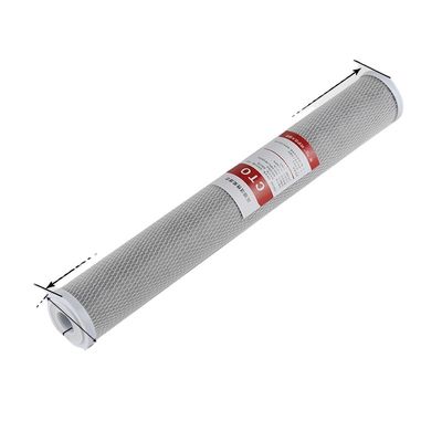 Cartucho de filtro CTO de carvão ativo de carbono branco e azul para sistema de filtragem doméstico