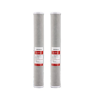 Cartucho de filtro CTO de carbono ativado de 20*2,5 polegadas para sistema de filtragem de água doméstica