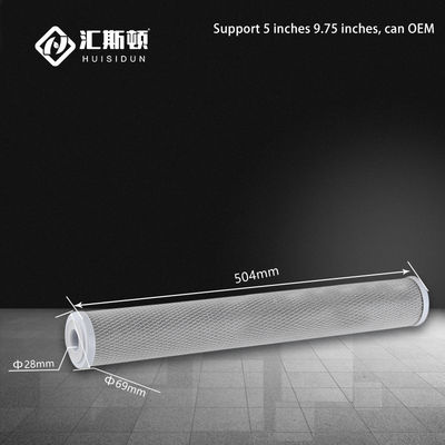 Filtro de filtragem de ar de carbono para cartucho de filtro de carbono CTO de 20 polegadas em branco e azul
