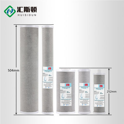 Cartucho de filtro de carbono CTO para osmose reversa 10 polegadas de carbono ativado comprimido