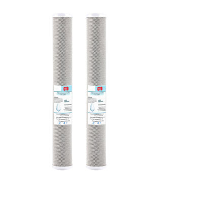 20 polegadas de boca plana elemento de filtro de carbono comprimido para máquina de água pura comercial