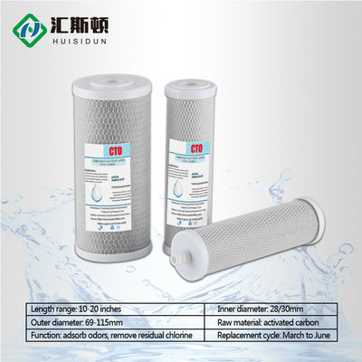 Cartucho de filtro de carbono de substituição para filtro de água recarregável