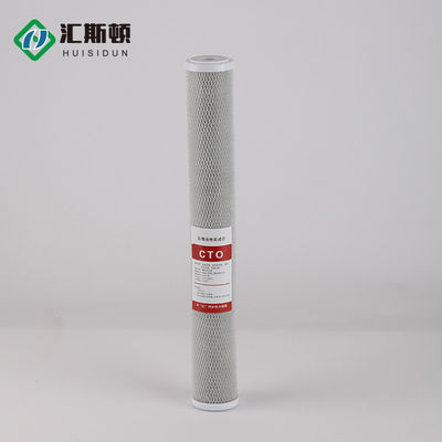 Cartucho de filtro de bloco de carbono CTO de 20 polegadas para filtragem de água líquida