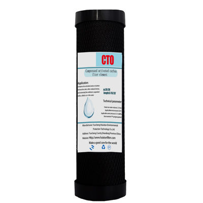 Cartucho de filtro de bloco de carbono CTO de 10 Microns 10 20 polegadas para sistema de filtragem de água