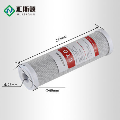 3.5kg Shell de Coco Filtro de Água Comprimida de Carbono Ativado 0.5um 10 * 2.5 polegadas CTO