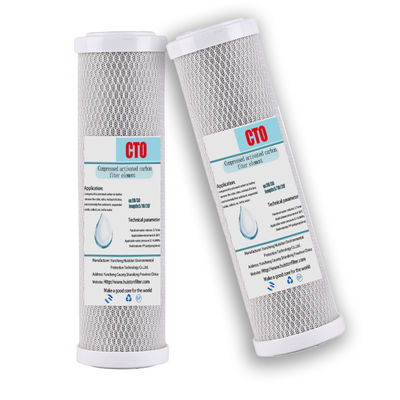 Fonte 10 polegadas de purificador de água Cto carbono comprimido Rod Filter elemento para L 20in*2.5
