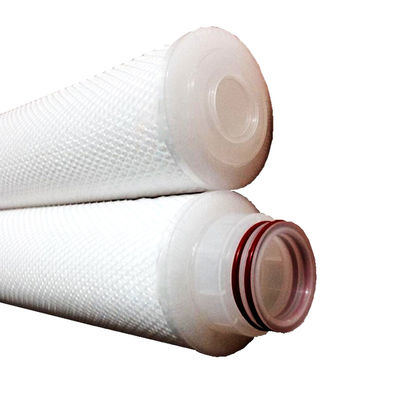 Elemento de filtro de água plissado de grande fluxo de 0,1 micron para filtração industrial