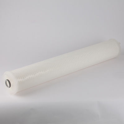 Elemento de filtro de água plissado de grande fluxo de 0,1 micron para filtração industrial