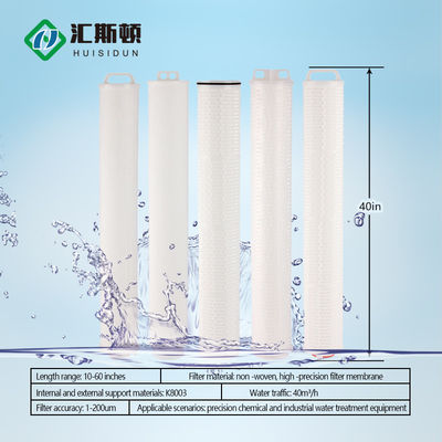 Cartucho de filtro de água plissado de alta taxa de fluxo PP PES PVDF PTFE Nylon para OEM