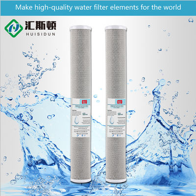 Elemento de pré-filtro de carbono ativado comprimido CTO de 20 polegadas para purificação comercial
