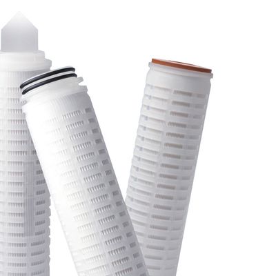 Cartucho de filtro de tratamento de água de polipropileno plissado de 20 polegadas para sistema de água pura