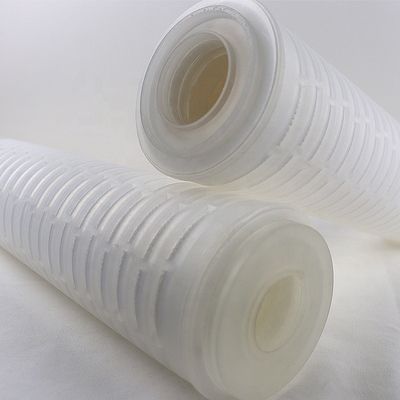 Cartucho de filtro de tratamento de água de polipropileno plissado de 20 polegadas para sistema de água pura