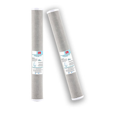 Cartucho de filtro de carbono ativo CTO de 20 polegadas eficaz para tratamento de água pré-filtrada