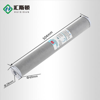 Cartucho de purificador de água de filtro de carbono ativado CTO para uso doméstico 20 polegadas de eficiência