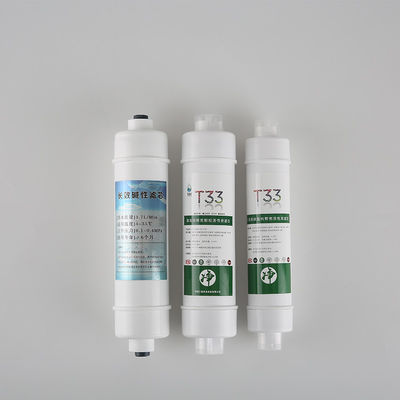 Cartucho de filtro de água com carbono ativado traseiro Huiston T33 para filtragem de alimentos e bebidas