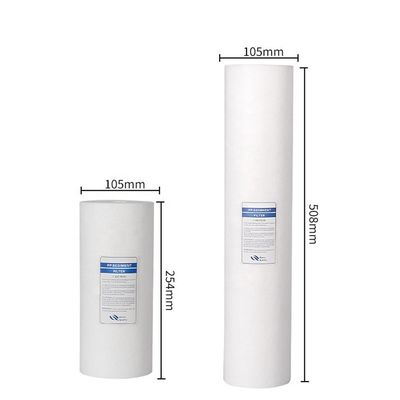 Cartucho soprado de 10 polegadas e 5 microns para filtragem eficaz de água